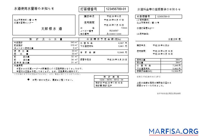 Realistic Japan S Energy Japan Co. Ltd. Tokyo Branch business utility bill template in Word and PDF formats
